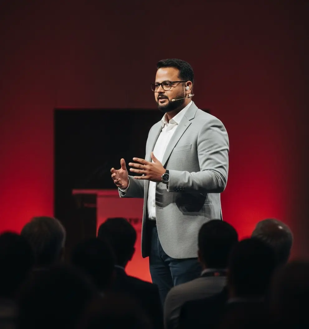 Live on stage at the AI Business Masterclass